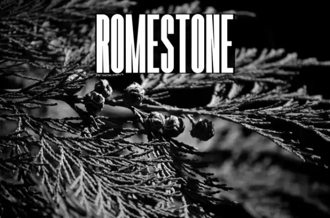 Romestone Font examples