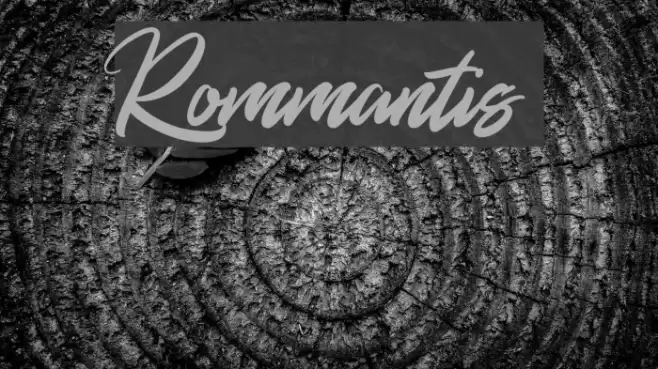 Rommantis Font examples