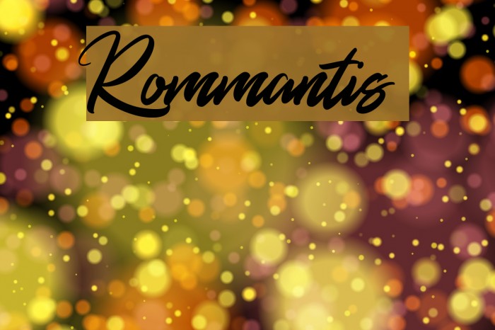 Rommantis फ़ॉन्ट examples