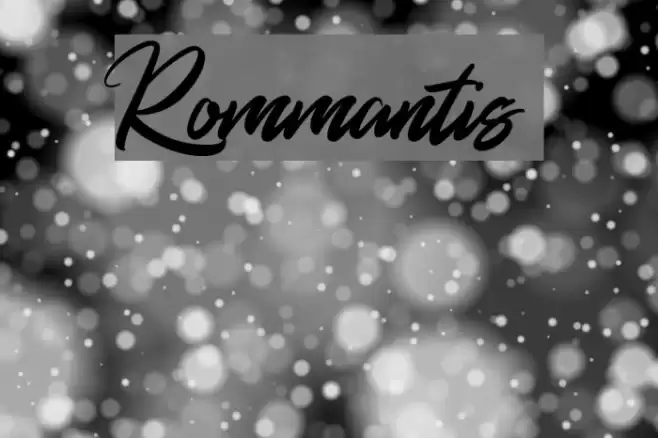 Rommantis Font examples