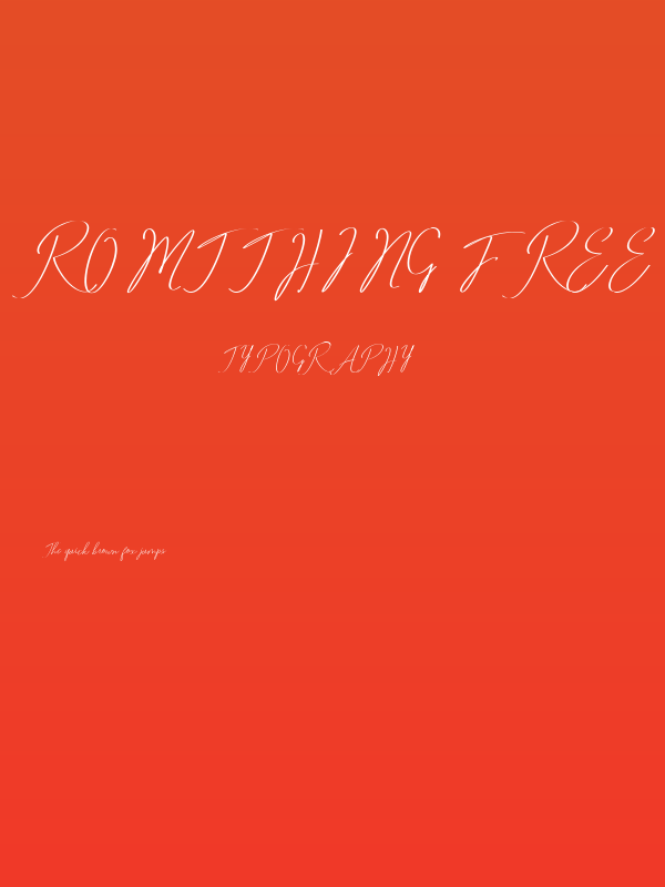 Romtthing Free Poster
