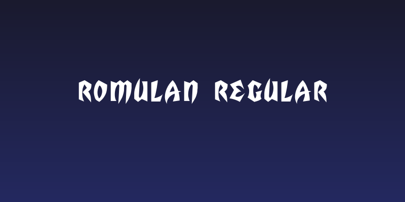 Romulan Regular Social Header