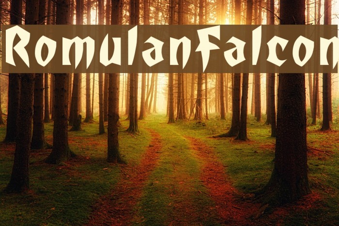 RomulanFalcon Font examples