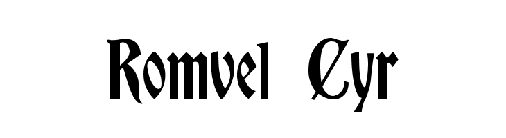 Romvel Cyr  フリーフォントのダウンロード