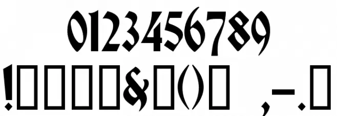 Romvel Cyr Font OTHER CHARS