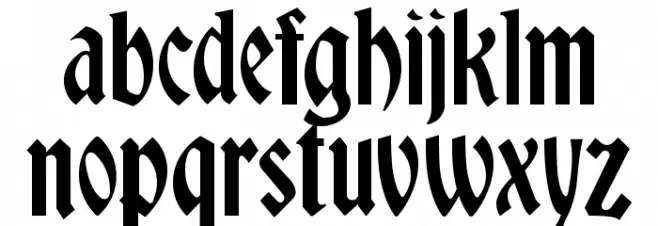 Romvel Cyr फ़ॉन्ट लोअरकेस