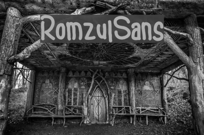 RomzulSans Font examples