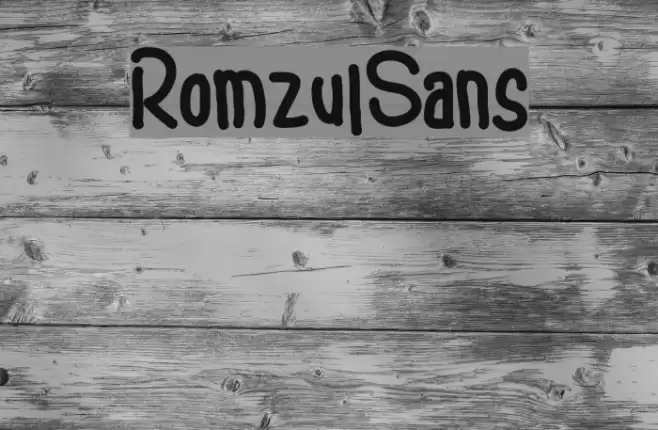 RomzulSans Font examples