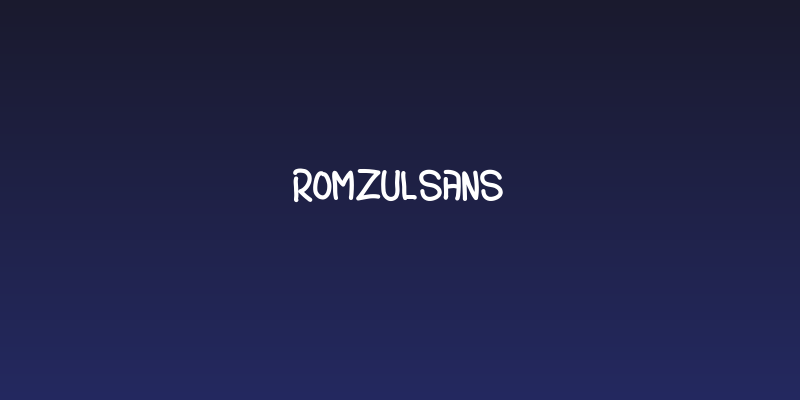 RomzulSans Social Header
