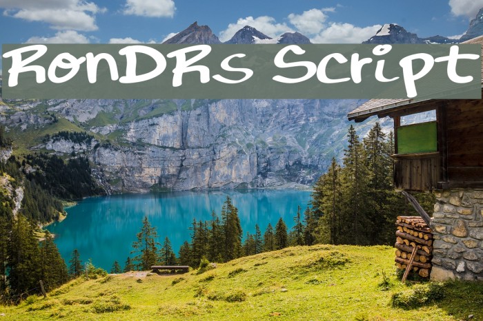 RonDRs Script Font examples