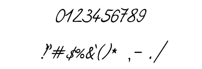Ronald Handwriting Regular Font OTHER CHARS