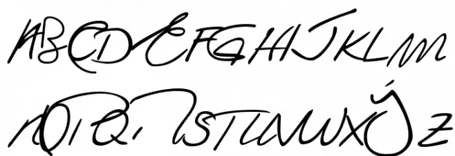 Ronald Handwriting Regular Font Litere mari