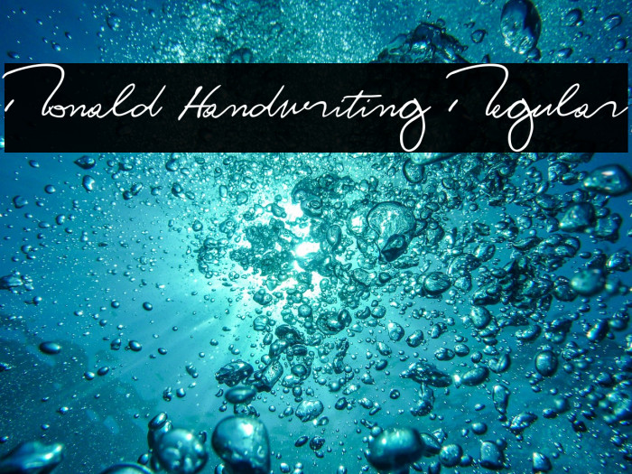 Ronald Handwriting Regular Example 1