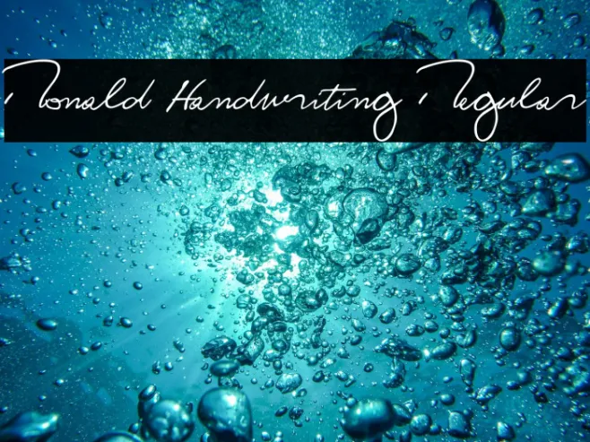 Ronald Handwriting Regular Example 1