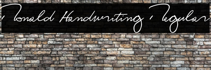 Ronald Handwriting Regular Example 2