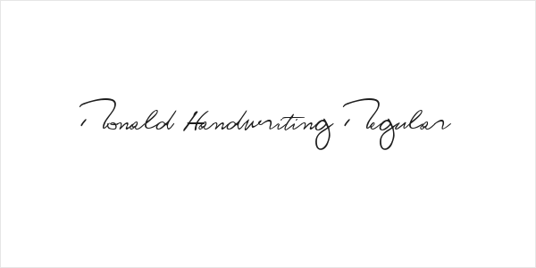 Ronald Handwriting Regular Logo