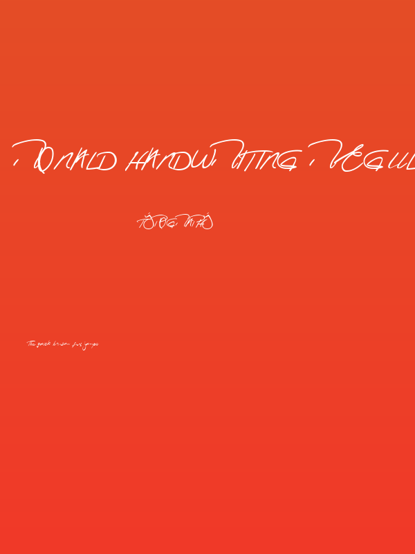 Ronald Handwriting Regular Poster