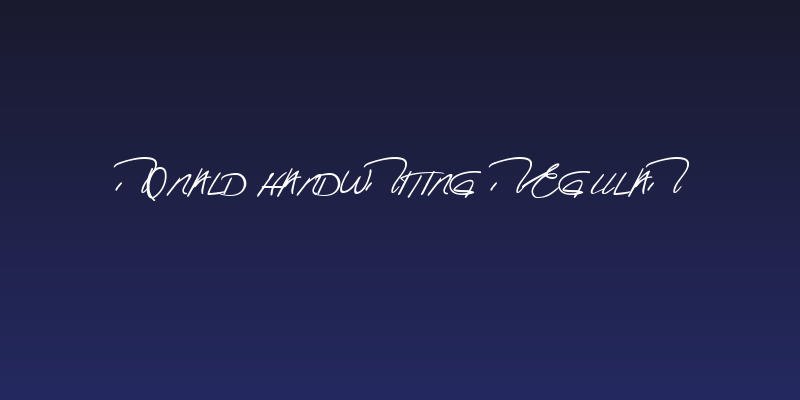 Ronald Handwriting Regular Social Header