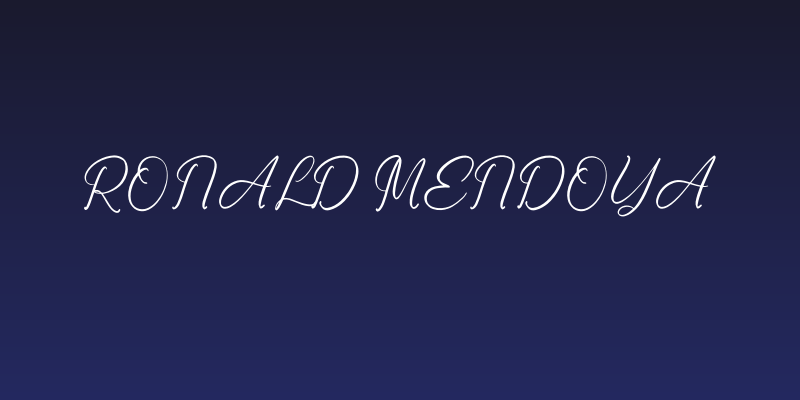 Ronald Mendoya Social Header