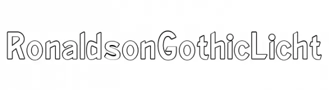 RonaldsonGothicLicht  Frei Schriftart Herunterladen