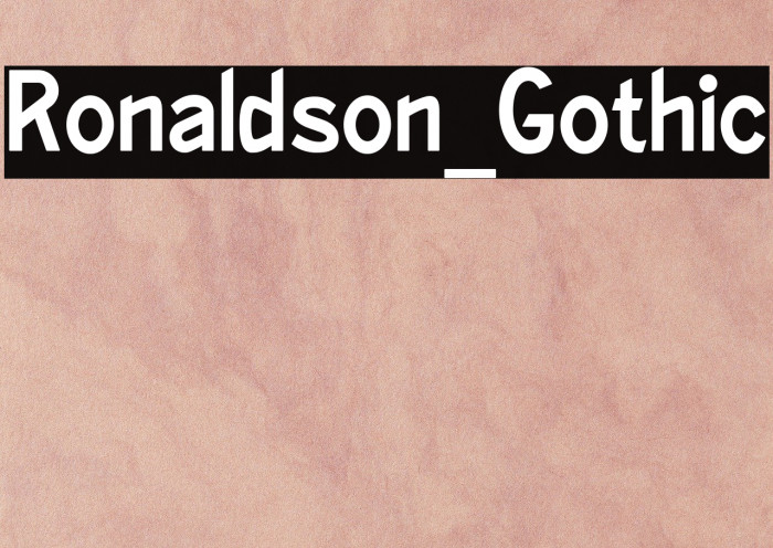 Ronaldson_Gothic Font examples