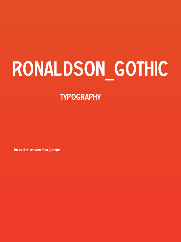 Ronaldson_Gothic Poster