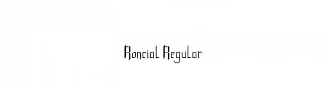 Roncial Regular  Frei Schriftart Herunterladen