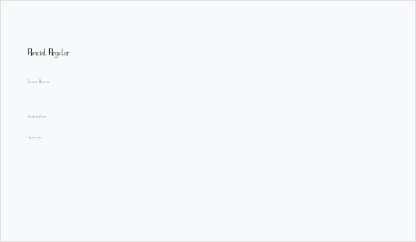 Roncial Regular Business Card