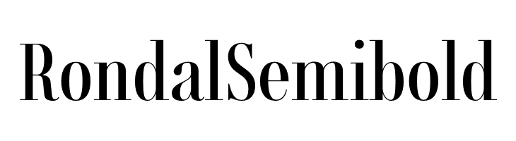Rondal Semibold  免费字体下载