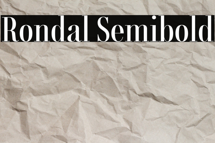 Rondal Semibold Example 1