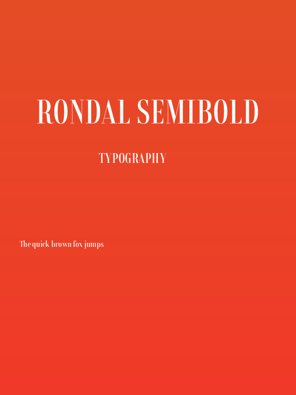 Rondal Semibold Poster