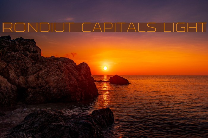 Rondiut Capitals Light Font examples