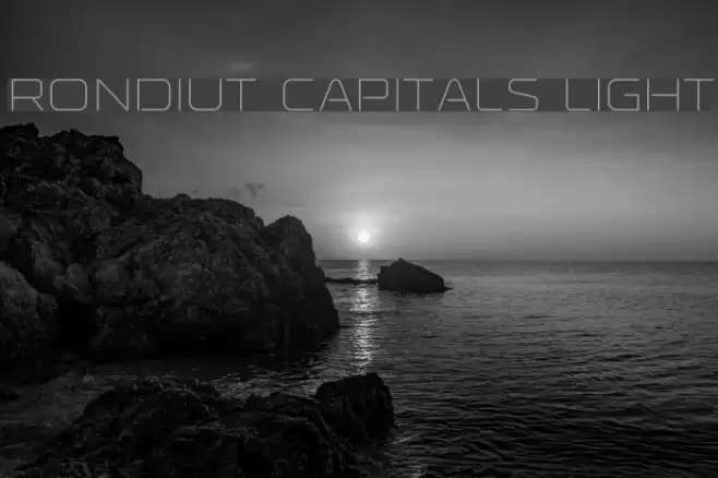 Rondiut Capitals Light Caratteri examples