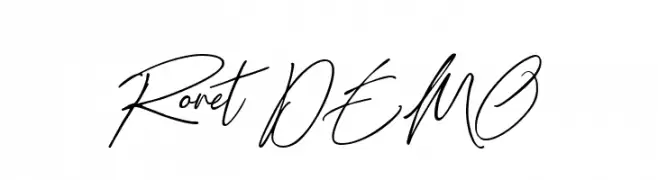 Ronet DEMO  Frei Schriftart Herunterladen
