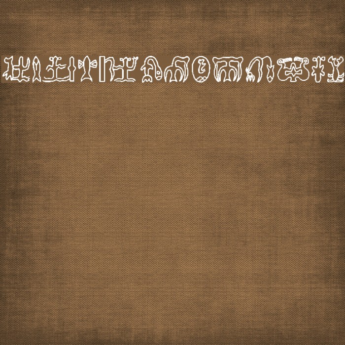 RongoRongo Glyphs Font examples