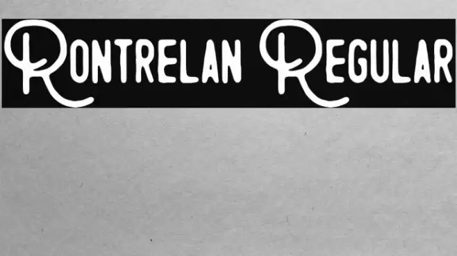 Rontrelan Regular Font examples