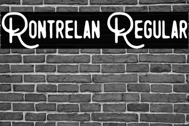 Rontrelan Regular Font examples