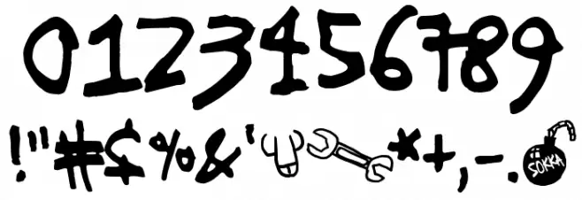 Ronttifontti Font OTHER CHARS