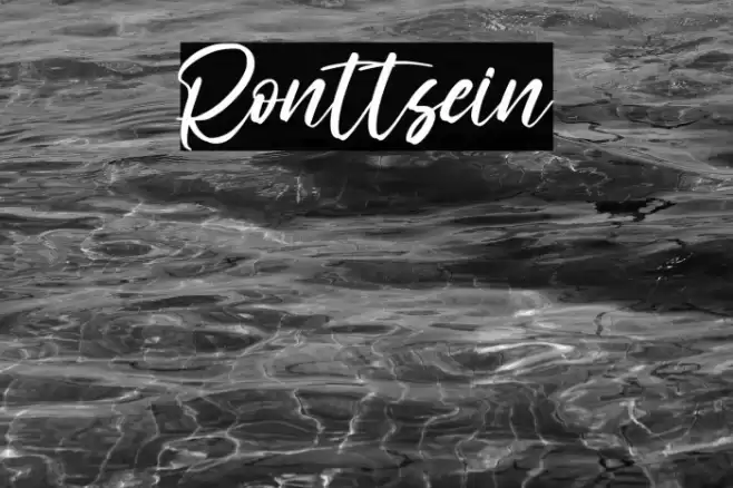 Ronttsein Font examples