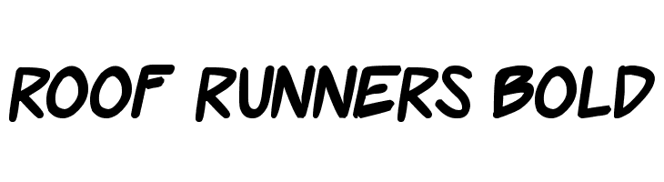 Roof runners Bold Font