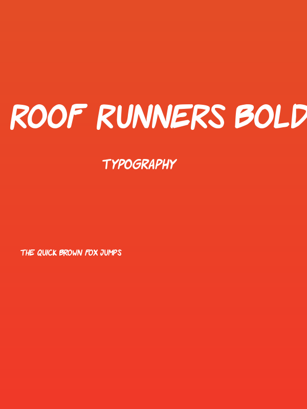 Roof runners Bold Poster