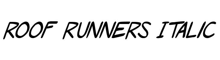 Roof runners Italic Font