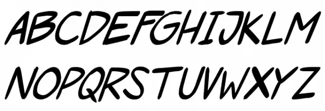Roof runners Italic フォント 大文字