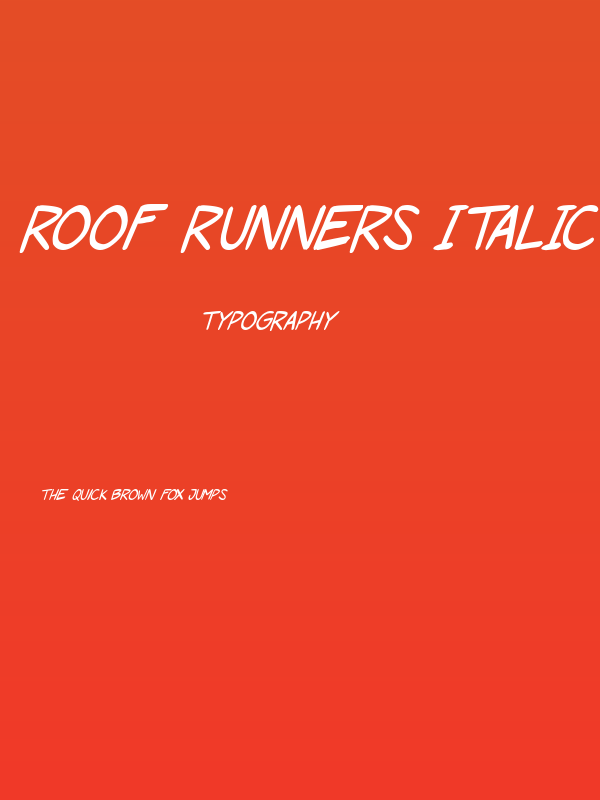 Roof runners Italic Poster
