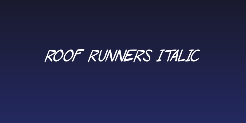 Roof runners Italic Social Header