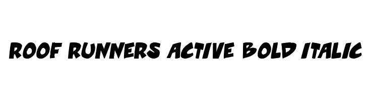 Roof runners active Bold Italic  フリーフォントのダウンロード