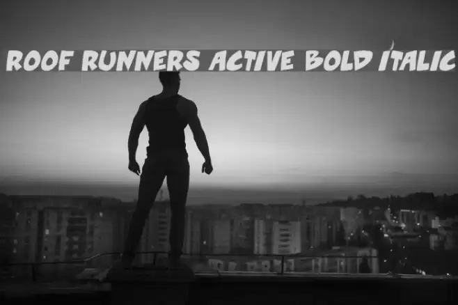Roof runners active Bold Italic Font examples
