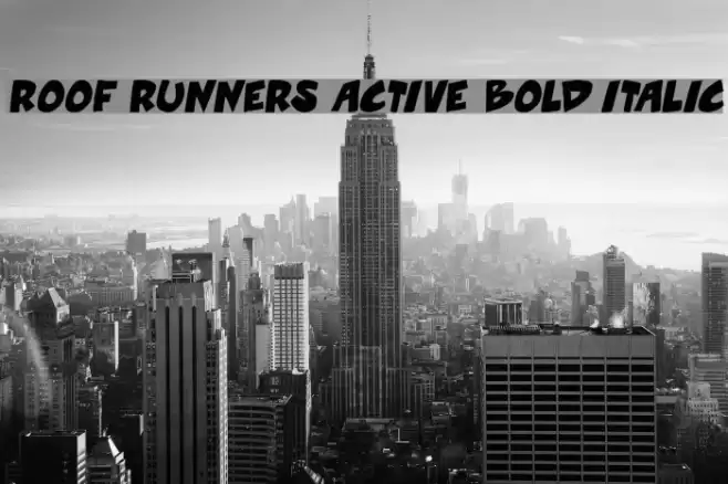 Roof runners active Bold Italic Font examples