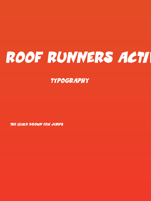 Roof runners active Bold Italic Poster