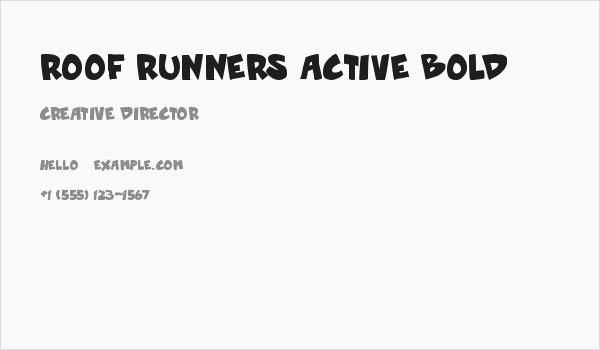 Roof runners active Bold Business Card